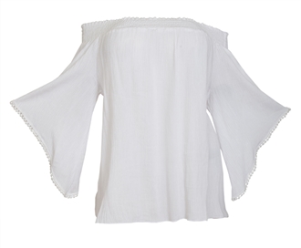 white off the shoulder plus size top