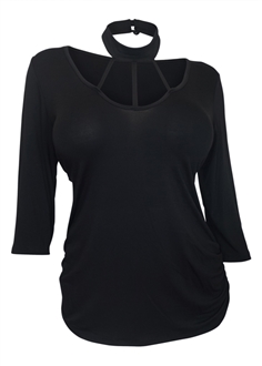plus size mock turtleneck cutout top black evogues apparel plus size mock turtleneck