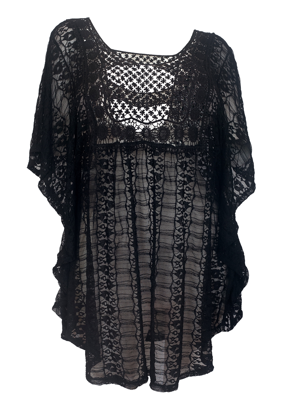sheer poncho tops