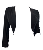 Black 3/4 Sleeve Plus Size Cropped Bolero Shrug